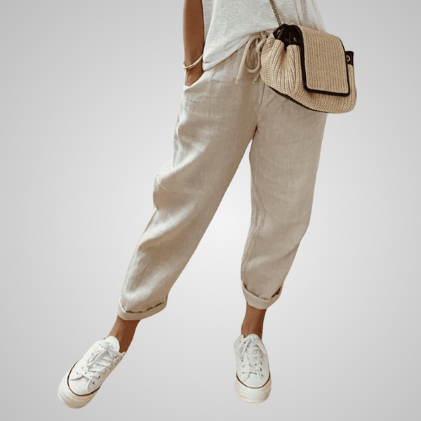 Zoé｜Pantalon élégant en coton et lin