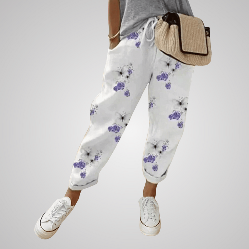 Zoé｜Pantalon élégant en coton et lin