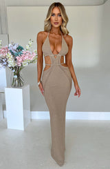 Arabella Maxi Dress - Beige Dress XS Babyboo Fashion Premium Exclusive Design